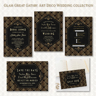 Glam Roaring 20's Great Gatsby 1920s Reception Kaart