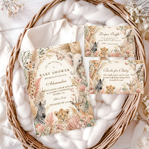 Whimsical Boho Safari Meisje Baby Shower Servet