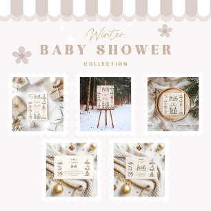 Neutral Christmas Collage Baby shower Servet