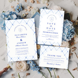 Blauw Witte Porseleinen Chinees Huwelijk Kaart