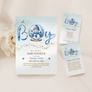 Oh Boy Theme Baby shower Luier Raffle Ticket Informatiekaartje