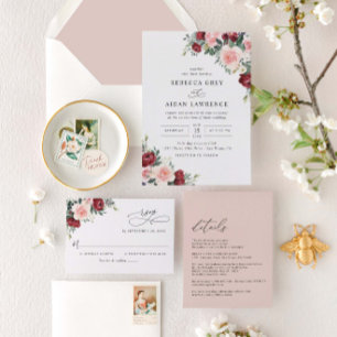 Rustige Waterverf - Ontvangst van het huwelijk Kaart