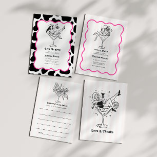 Laatste Splash Zeemeermin Martini Bachelorette Advieskaart