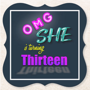 OMG ze maakt van 13 verrassingspartijuitnodiging
