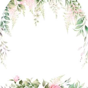 Chic Botanical Pink Wisteria Floral French Wedding Kaart