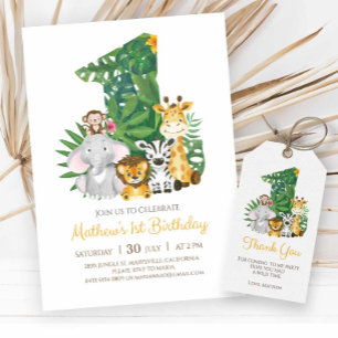 Wild One Baby 1st Birthday Oerwoud Safari Sleutelhanger