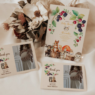 Baby shower Bosbossen Papieren Bordje