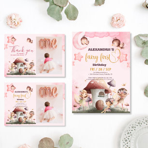 Fairy First Girl's 1e verjaardag Cadeaupapier