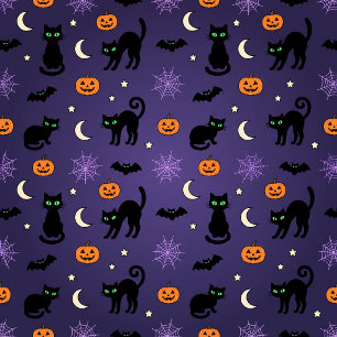 Zwarte Kat Halloween Patroon Mok - Schattig & Grie