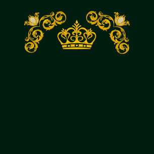 Emerald Green en Gold Damask Royal Wedding Kaart