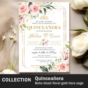 Rustieke blush roze rozen eucalyptus quinceañera vierkante sticker