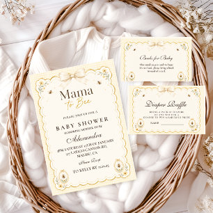 Coquette Mama To Bee Baby Shower Kaart