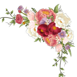 Elegante Burgundy en Crimson Blush Bloemige Bruilo Servet