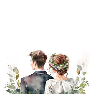 Little White Church and Florals Wedding Invitation Kaart