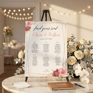 Minimalistische Gouden Bloemen Witte Huwelijksuitn Kaart