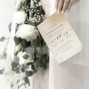 Ombre Geel Goud Frosted Folie Elegant Bruiloft Kaart