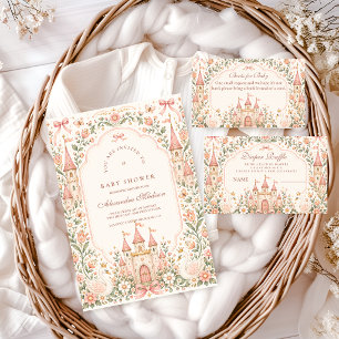 Sprookjes Baby Shower Kasteel van de Prinses Kaart