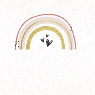 Modern Rainbow Photo Birthday Invitation Kaart