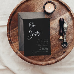 Black gothic geïnspireerd Baby shower Kaart