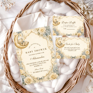 Elegante Vintage Teddydbeer Servet