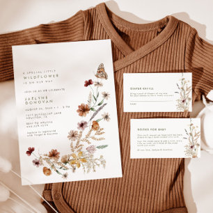 Wilde bloem onderweg - Modern Boho Baby shower Kaart
