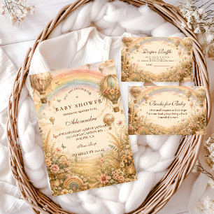 Elegante Regenboog Boho Baby Shower Servet