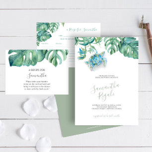 Tropisch recept voor de bruid informatiekaartje