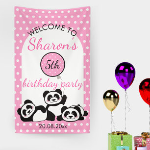 Cute Panda Pattern Birthday Party Servet