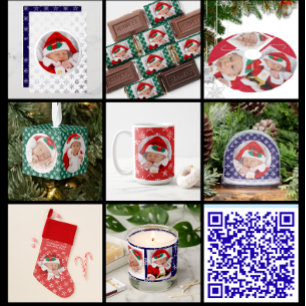 Baby Candy Cane Uw Aangepaste Familie Foto's Kerstboom Rok
