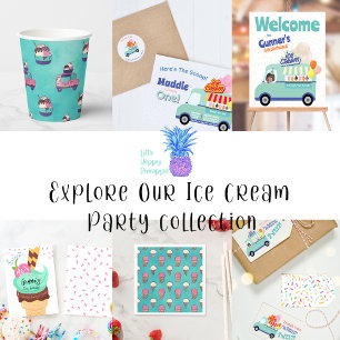 Ice Cream You Scream Fourth Birthday Invitations Kaart
