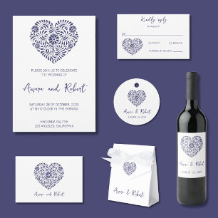 Blue Talavera hart dank u Notitiekaartje