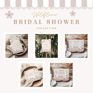 Blush wilde bloemen en vlinders Vrijgezellenfeest Servet