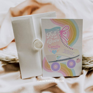 Roller Skating Birthday Party Invitation Kaart