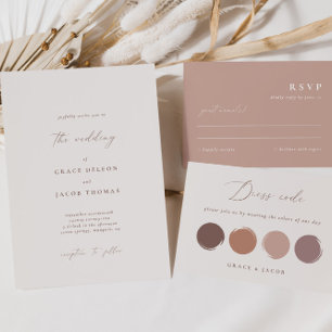 Elegant Bohemen Ivory Minimalist Vrijgezellenfeest Kaart