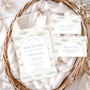 Zachte Blauwe Dino Baby Shower Servet