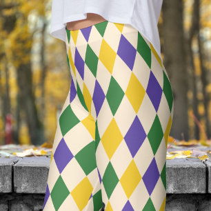 Vet Zwart & Wit Harlequin Check Patroon Leggings