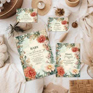 Baby in Bloom Floral Wildflower Papieren Bordje