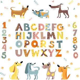 Babydeken - ABC letters Fleece Deken