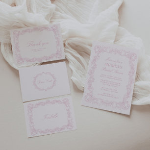 Elegant  Romantisch Roze Vrijgezellenfeest Servet