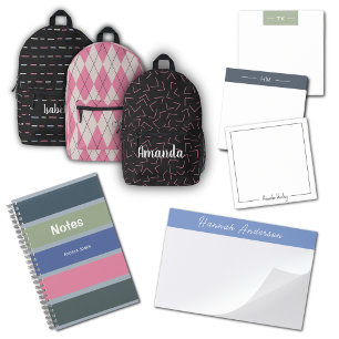 Schattigee Eenvoudige Houtskool Groene Monogram Vo Post-it® Notes