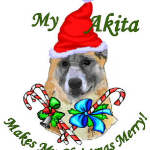 De Giften van Kerstmis van Akita Feestdagen Kaart