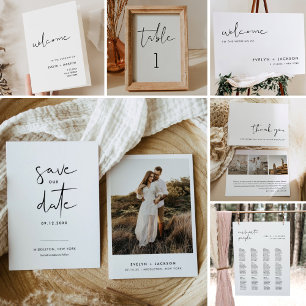 STELLA Minimalistische tabel nummer 3.5x5 Kaart