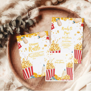 Fun Ready to Pop Baby shower Informatiekaartje