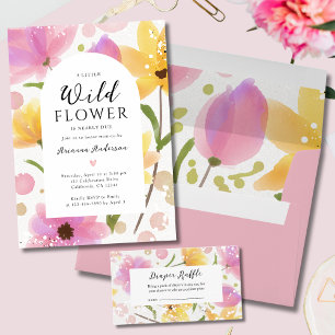 Elegant Bloemen Roze Meisje Baby shower Servet