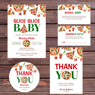 Slice slice baby Italiaans pizza baby shower Servet