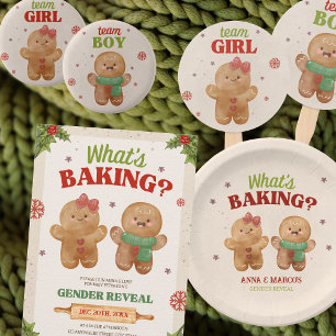 Gingerbread Wat bakt Kerstmis Gender Onthullen Servet