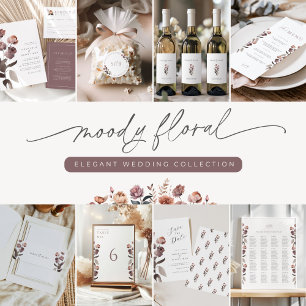 Paarse Bloemen Dank u bruiloft gunst Sticker