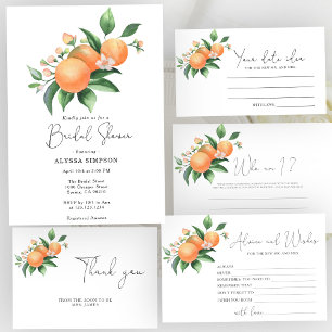 Oranje Citrus - Ontvang de bruid om te worden Informatiekaartje