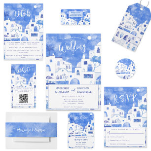 Santorini Wedding Magnetische Uitnodiging