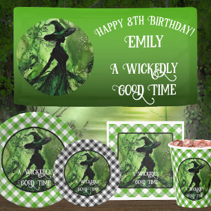 Schilderde goddeloos goede heks elke leeftijd verj spandoek